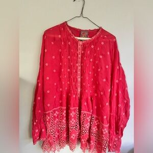 Johnny Was Baez Phaedra Blouse Size XL